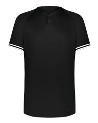 Augusta Sportswear Boys Cutter+ Henley Jersey - Orange/Royal Color, Moisture Wicking Baseball & Tennis Shirt With UPF 50+