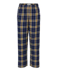 Boxercraft Women's Haley Blue Neon Buffalo Plaid Flannel Pajama Pant
