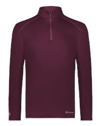 maron　① Holloway 222340 - Women's CoolCore® Quarter-Zip Pullover