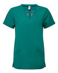 Jaanuu W10003 - Women's Calix Fit & Flare Scrub V-Neck Top