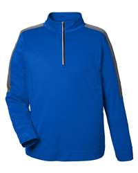 トップス nigico North End NE415 - Men's Eclipse Jacquard Quarter-Zip Pullover