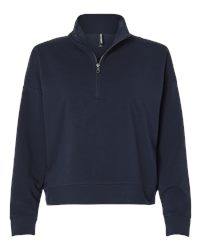 Russell Athletic QZ7EAX - Women's Striated Quarter-Zip Pullover