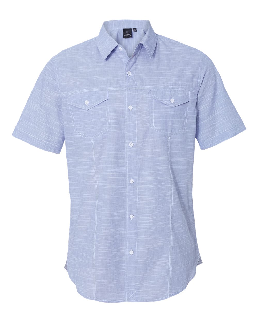 Textured Solid Short Sleeve Shirt - 9247-Burnside