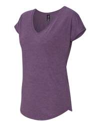 Anvil Womens/Ladies Short Sleeve Tri-Blend V-Neck T-Shirt