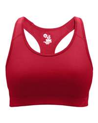 Champion CG Racerback Tank Top Built-In Bra adjustable red Stretch Large