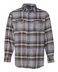 Independent Trading Co. EXP50F Flannel Shirt 3XL Grey Heather/ Black