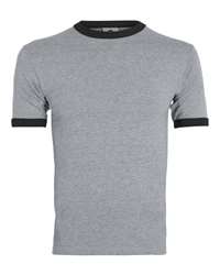 Augusta Sportswear Mens Ringer Tee Shirt, White/Black, Small