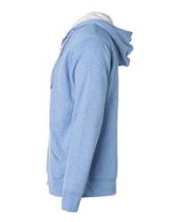 Independent Trading Co PRM90HTZ Unisex French Terry Heathered Hooded Full Zip Sweatshirt - Salt & Pepper - M