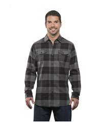 Independent Trading Co. EXP50F Flannel Shirt 3XL Grey Heather/ Black