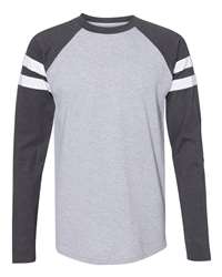 LAT 6917 - Fine Jersey Hooded Long Sleeve Raglan T-Shirt