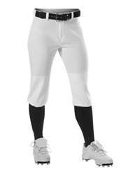 Pantalon Baseball Alleson Athletic – Homme, Blanc, Taille Petite, Entrejambe Réglable