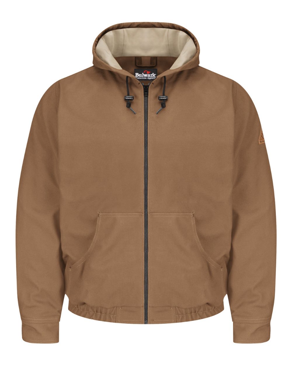 Brown Duck Hooded Jacket - EXCEL FR® ComforTouch® - Long Sizes - JLH4L-Bulwark