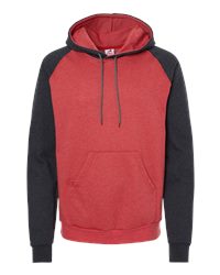 トップス PWA Complete-Fit RAGLAN HOODIE King Fashion KF4048 - Fleece Raglan Hooded Full-Zip Sweatshirt