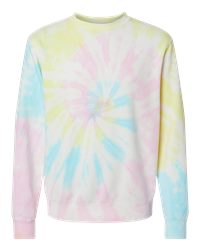 Independent Trading Co. PRM1500TD Youth Midweight Tie Dye Hooded Pullover - Tie Dye Black, M