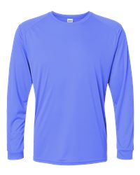 PBPRO Youth UPF 50 Boys Islander Performance Long Sleeve Tee - Blue Mi Youth Medium