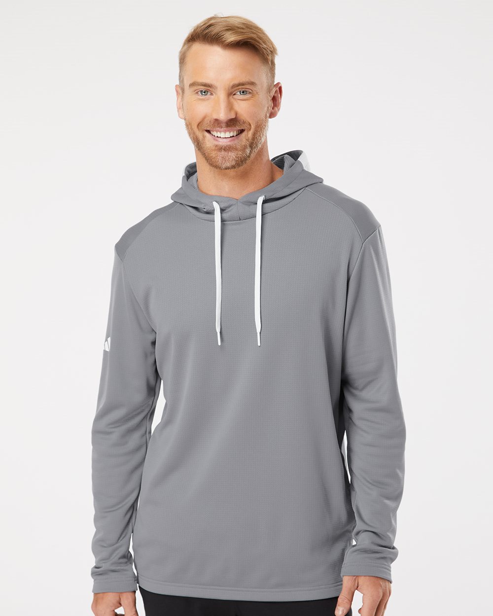 Textured Mixed Media Hooded Sweatshirt - A530