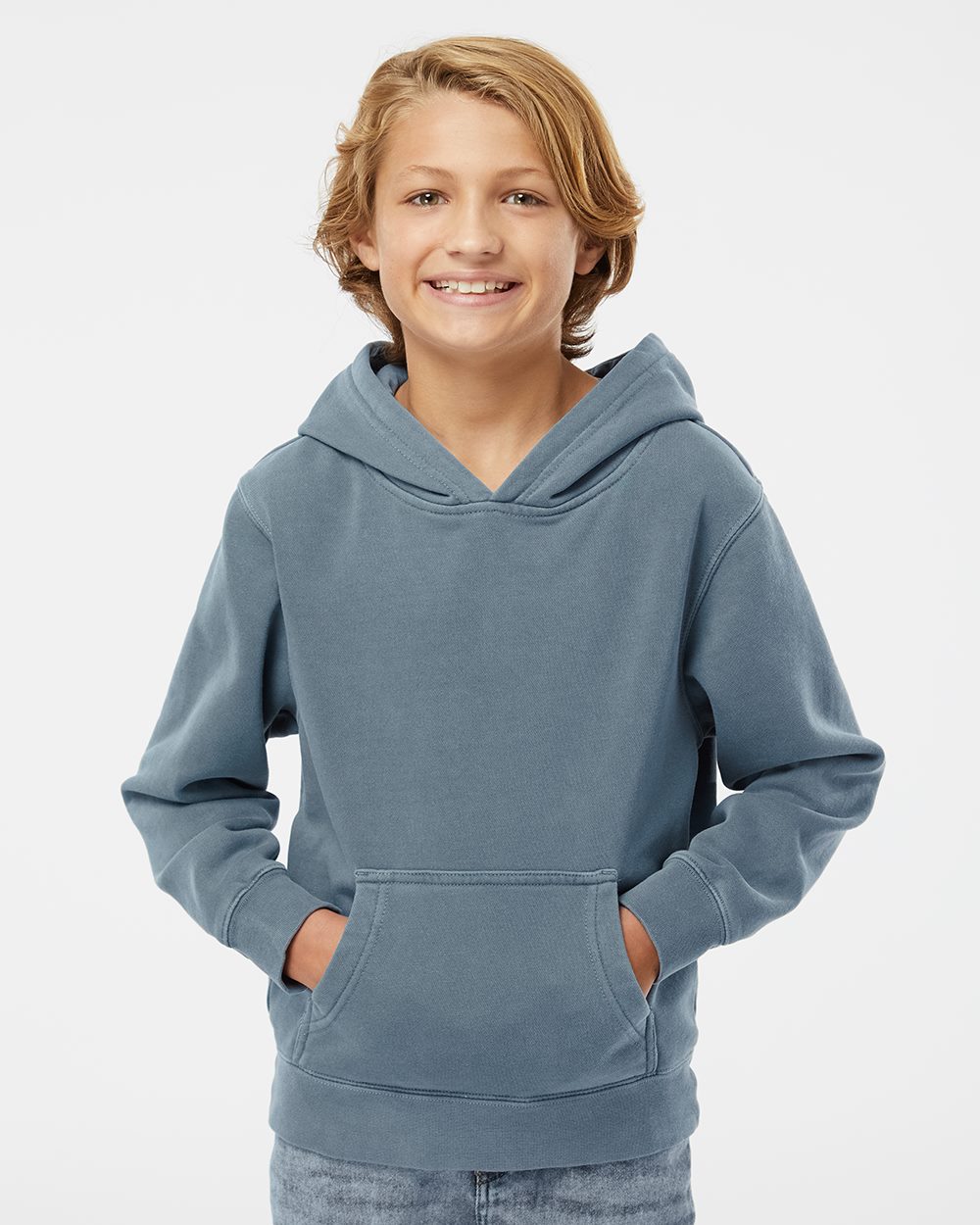 Youth Midweight Pigment-Dyed Hooded Sweatshirt - PRM1500Y