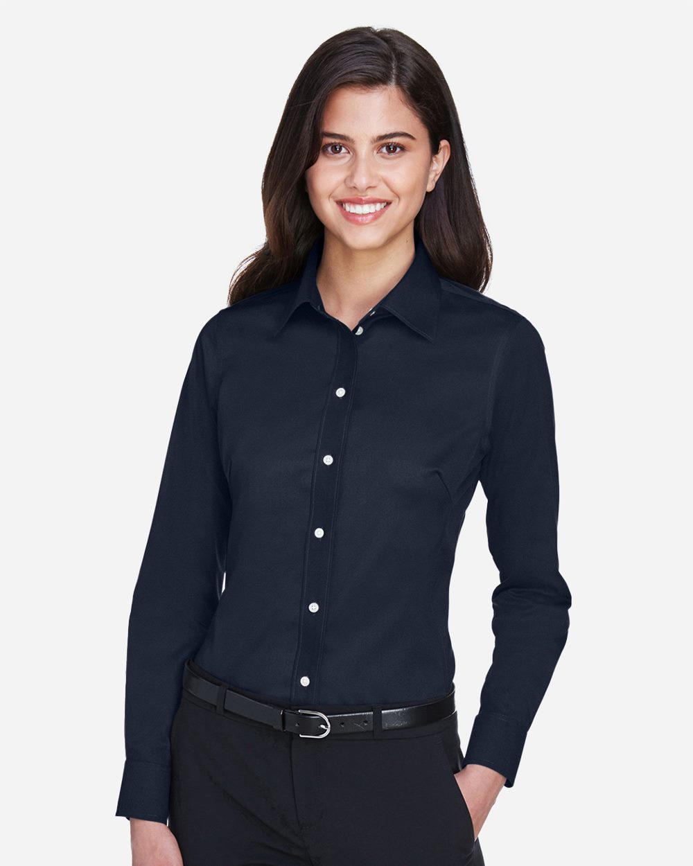 Women's Crown Collection® Solid Stretch Twill Woven Dress Shirt - DG530W