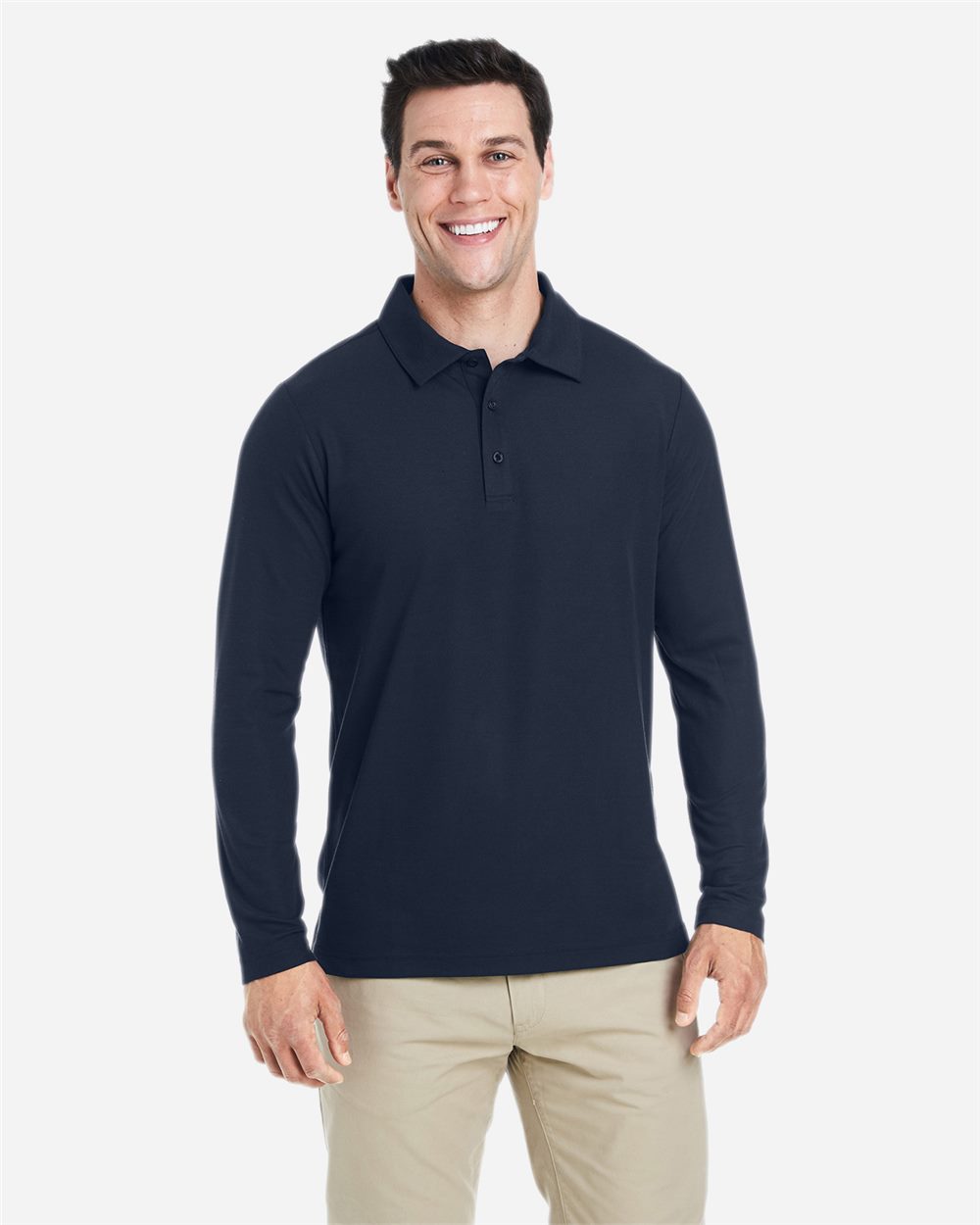 Men's Fusion ChromaSoft™ Long Sleeve Pique Polo - CE112L