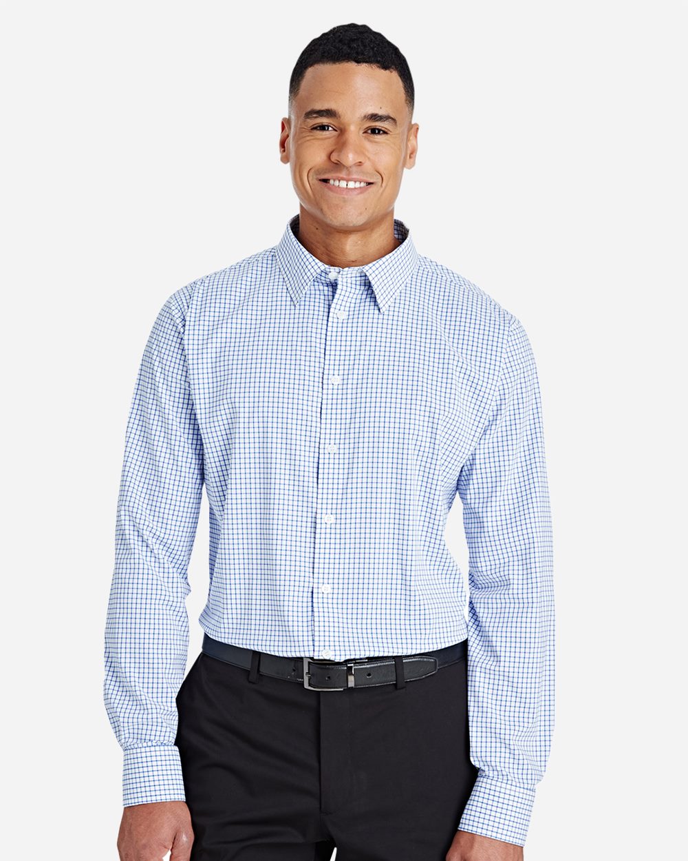 Men's CrownLux Performance® Micro Windowpane Woven Dress Shirt - DG540