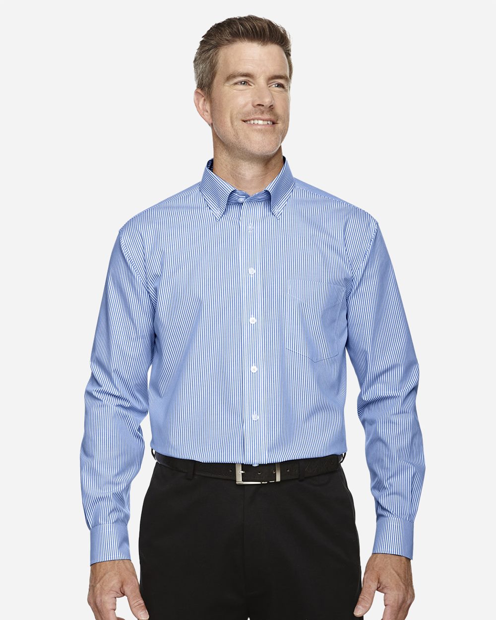 Men's Crown Collection® Banker Stripe Woven Dress Shirt - D645