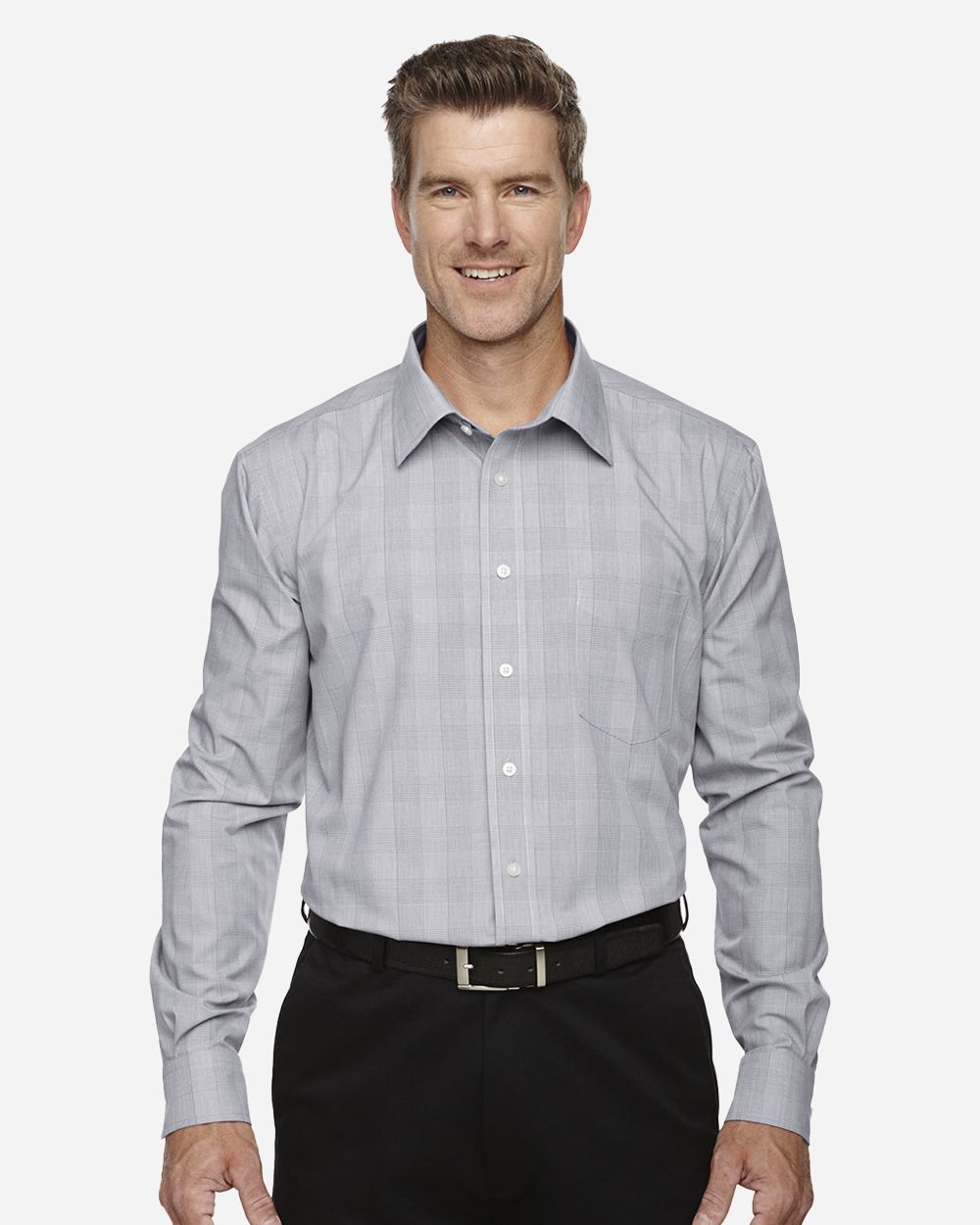 Men's Crown Collection® Glen Plaid Woven Dress Shirt - DG520