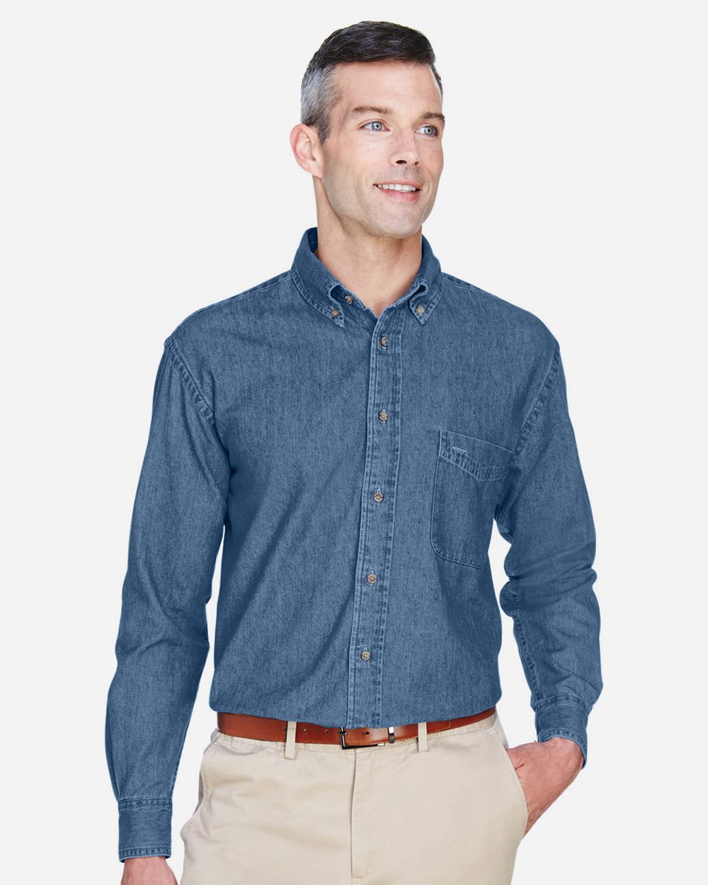 Men's Long Sleeve Denim Shirt - M550