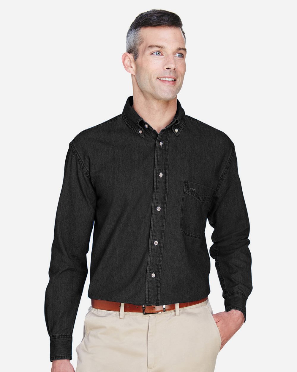 Men's Tall Long Sleeve Denim Shirt - M550T
