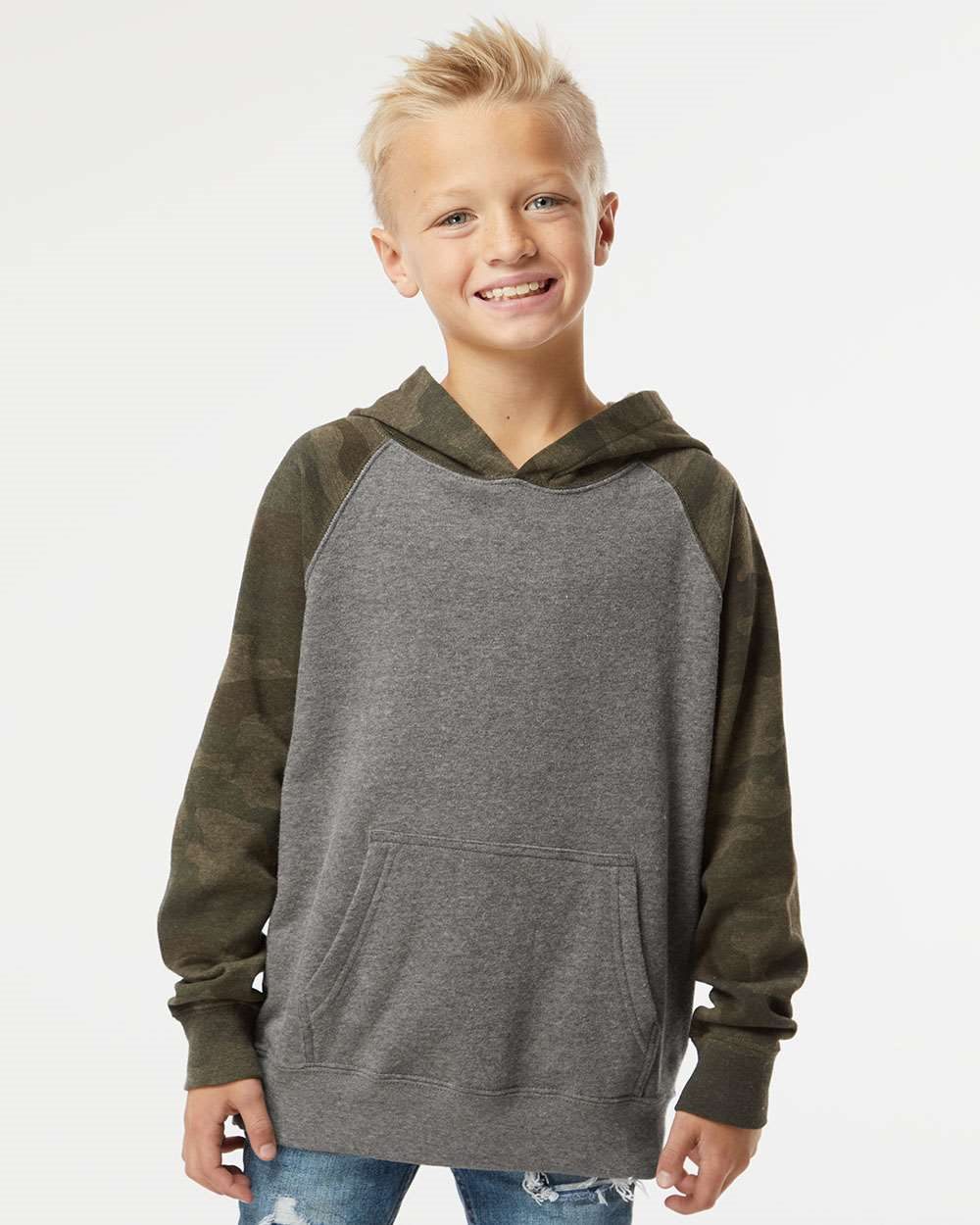 Youth Lightweight Special Blend Raglan Hooded Sweatshirt - PRM15YSB